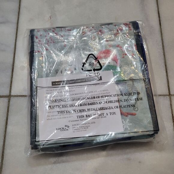 Lock & Lock Colorful Holiday Christmas Gift Bag Lot Of 6 Piece NEW - Picture 5 of 14